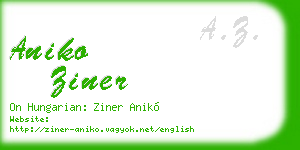 aniko ziner business card